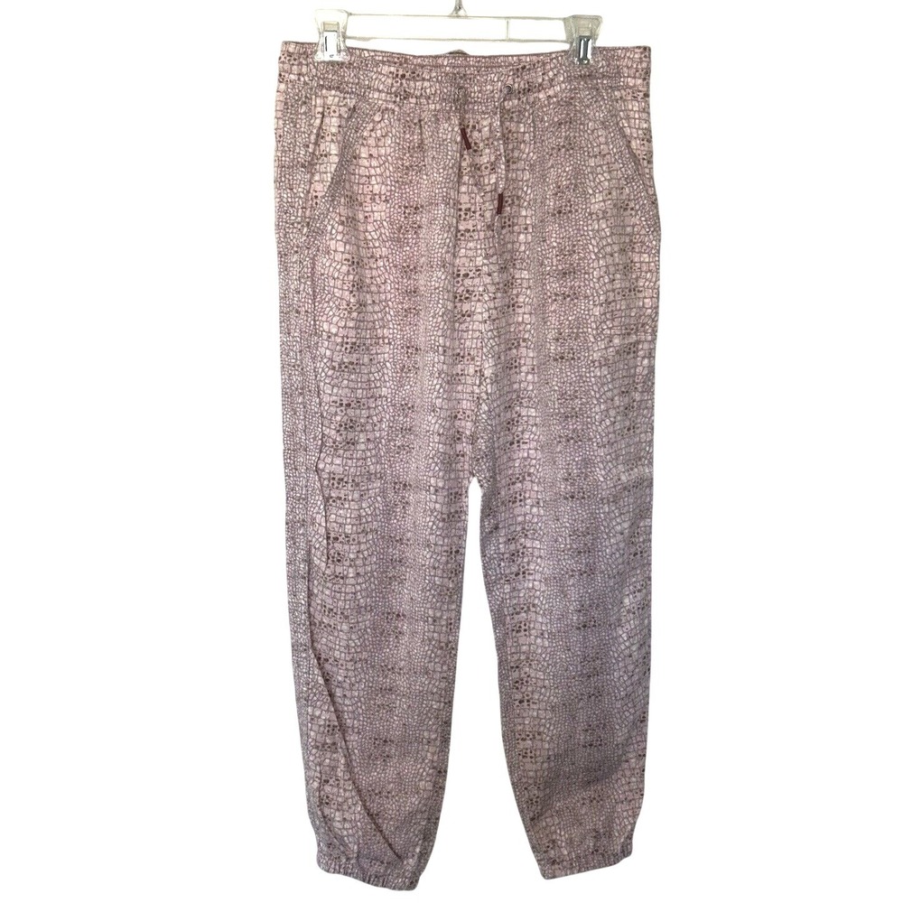 Anthropologie pink snake print joggers women's small kid twee‎ boho girly artsy